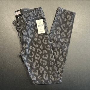 NWT DL1961 Party Animal Cheetah Print Chloe Skinny Jeans, Girls Size 12